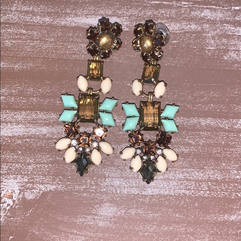 Stella & Dot Convertible Crystal Statement Earrings
